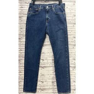 Levis Premium 512 Jeans Men 32x30 (Actual) Dark Wash Slim Taper Stretch Denim